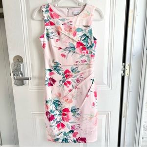Calvin Klein pink floral dress. Size 2